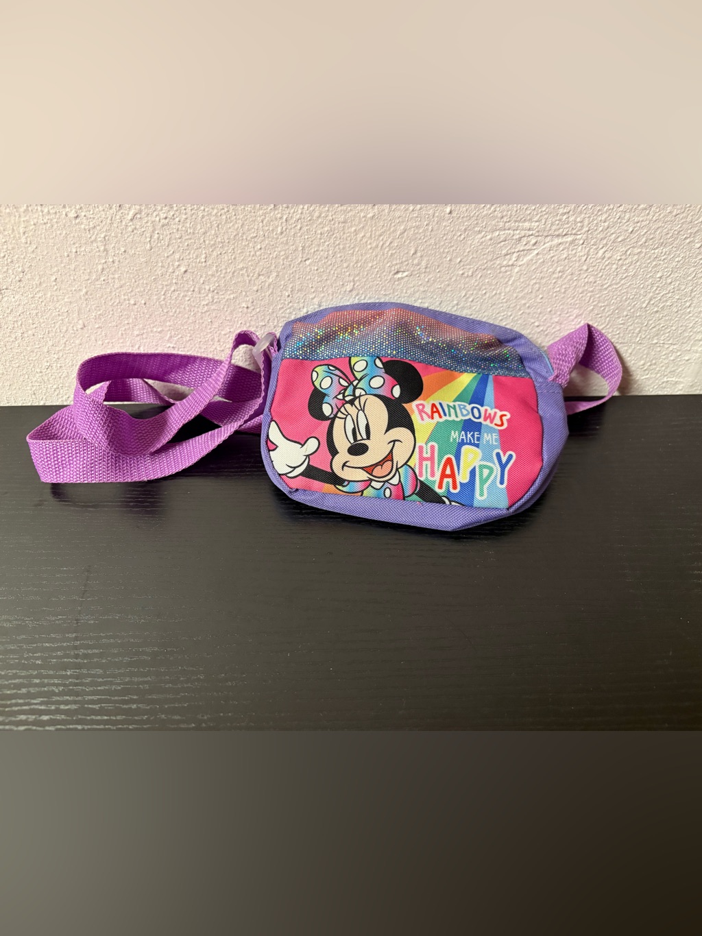 Disney Minnie Mouse Rainbow Crossbody Kids Purse Bioworld Bag
